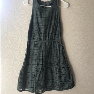 GAP olive green eyelet dress